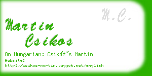 martin csikos business card